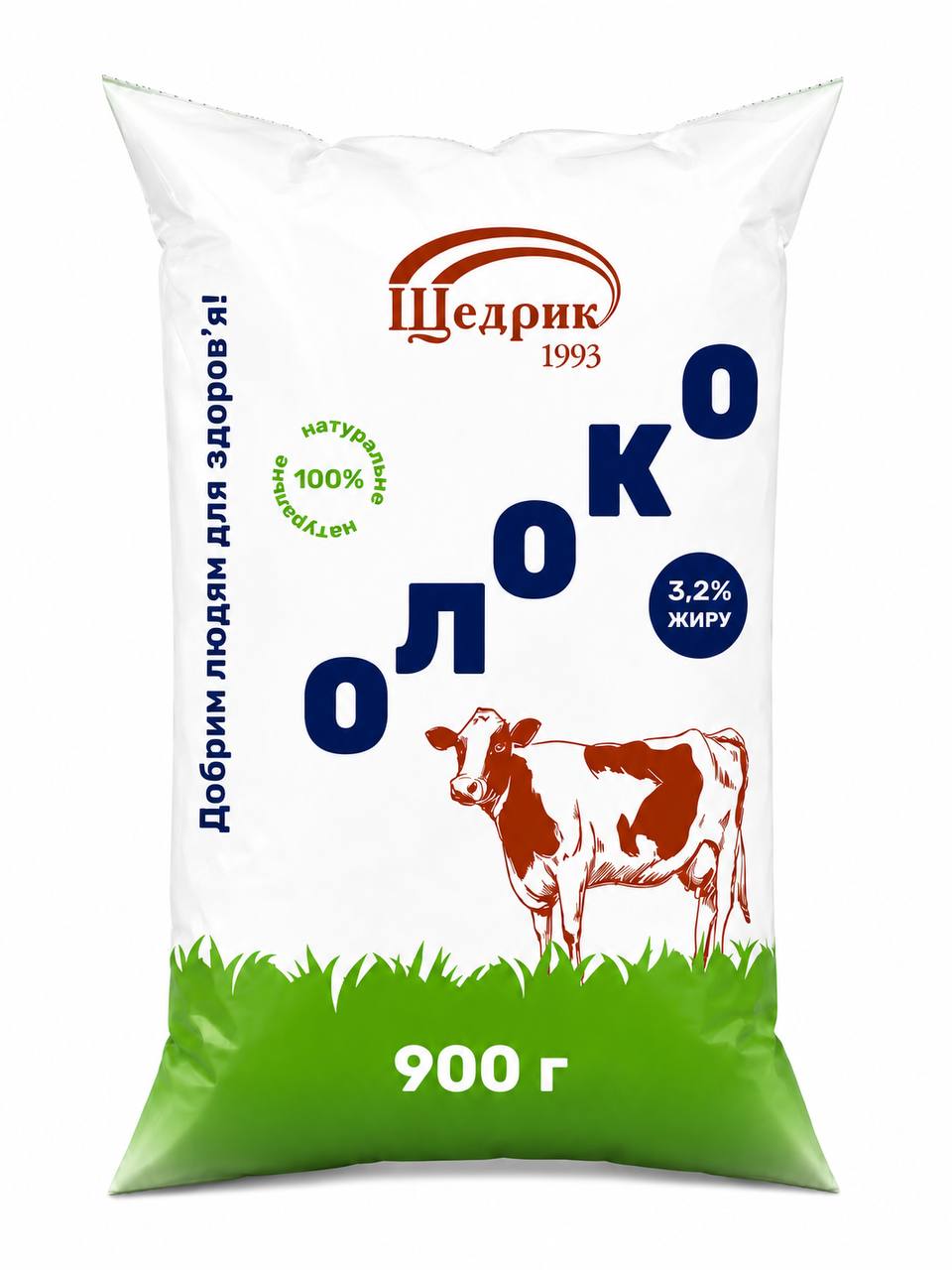 Молоко коров'яче ЩЕДРИК, пастеризоване, 3,2%, 900г